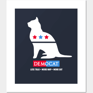 Demo Cat - Funny Election T-Shirt Posters and Art